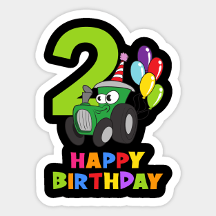 2nd Birthday Party 2 Year Old 2 Years Sticker